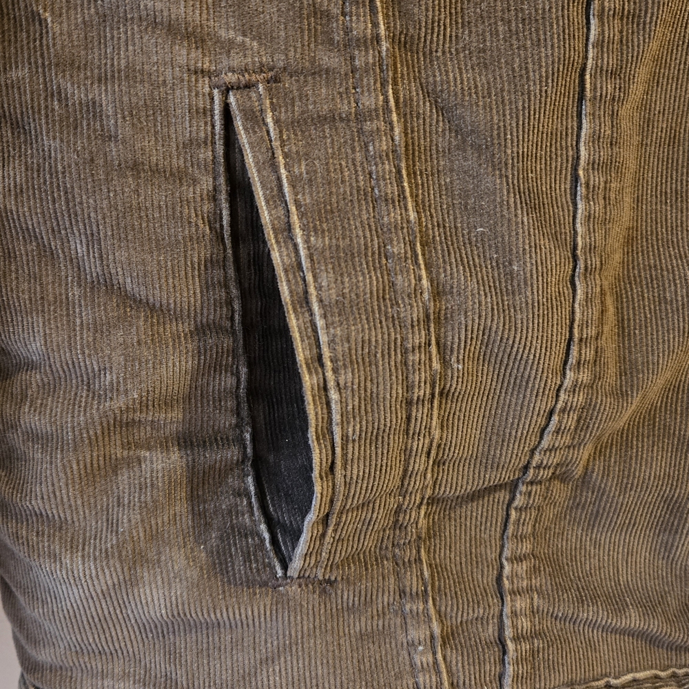 VTG 70s Levis Corduroy Sherpa Lined Jacket Brown Mens 44 - Picture 7 of 14